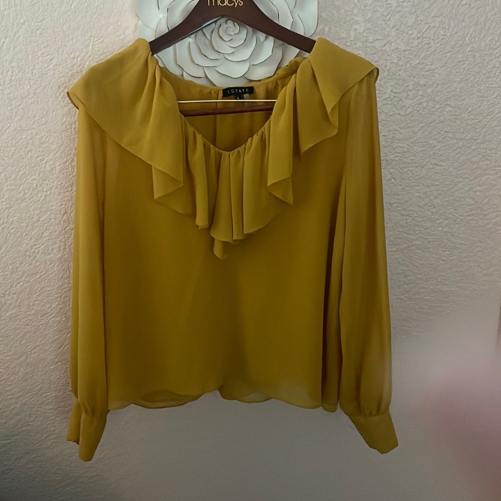 1 STATE gold blouse